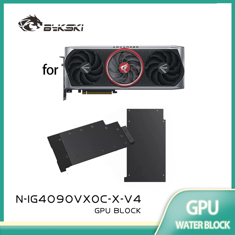 Rtx 4090 Water Block Full Cover - Bloc de refroidissement GPU Bykski pour